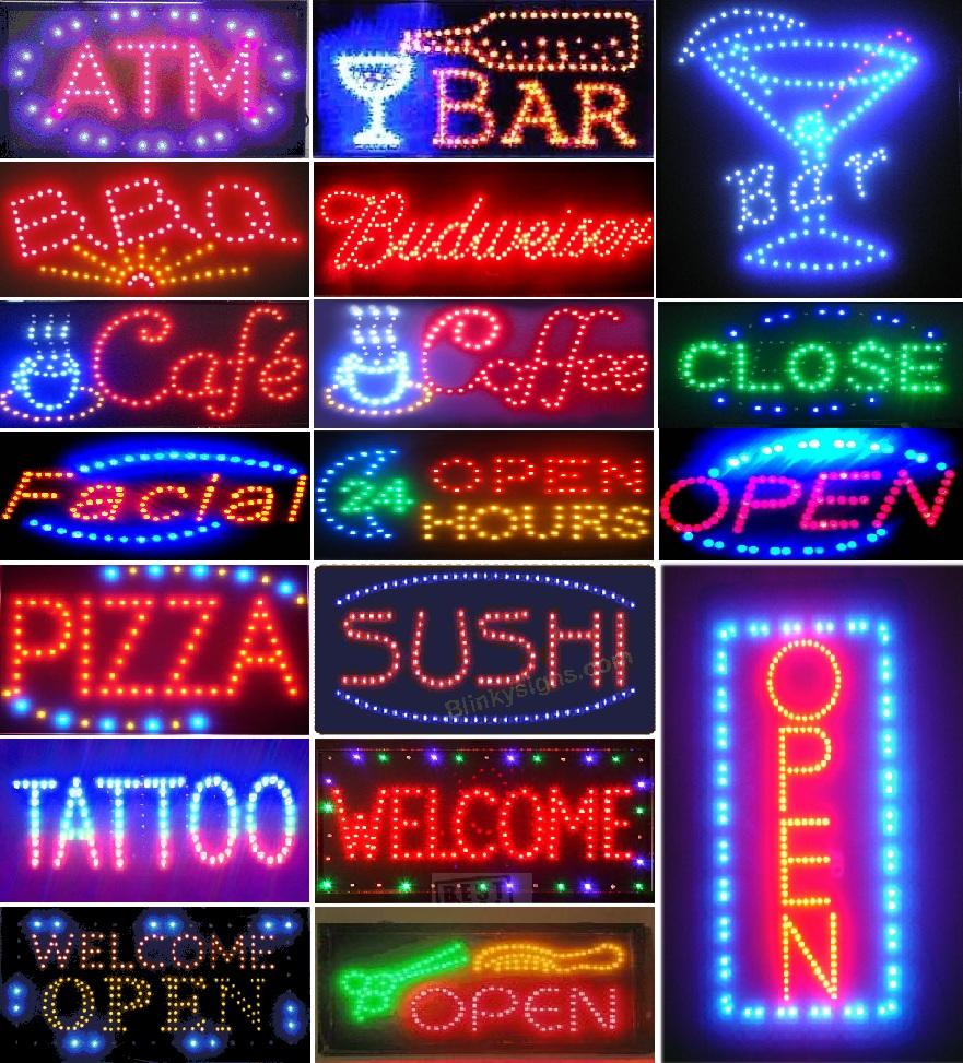 sign led light open restaurant pizza switch animated motion business neon signs club lighted fqa bright deluxe welcome mx bt