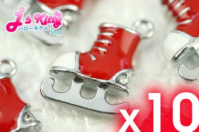 M432 Red Skate Shoe Charms Pendants Wholesale (10pcs)