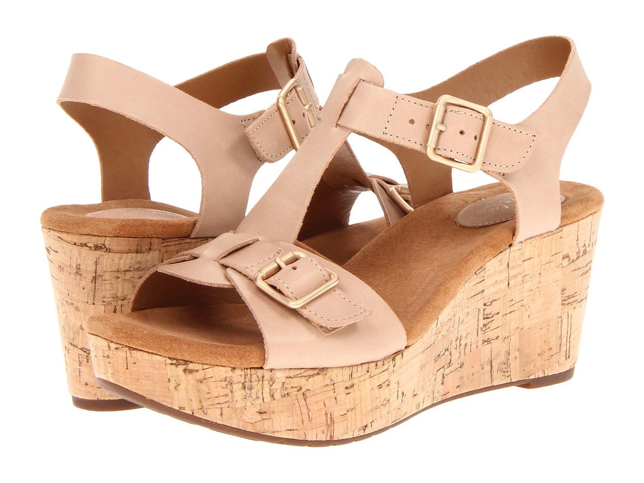 clarks sandals nude