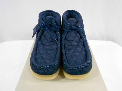 navy blue desert clarks