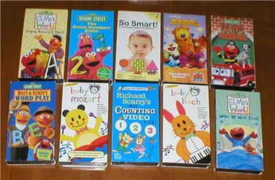 Lot Of 13 Sesame Street Barney Muppets Elmo Vhs Ebay