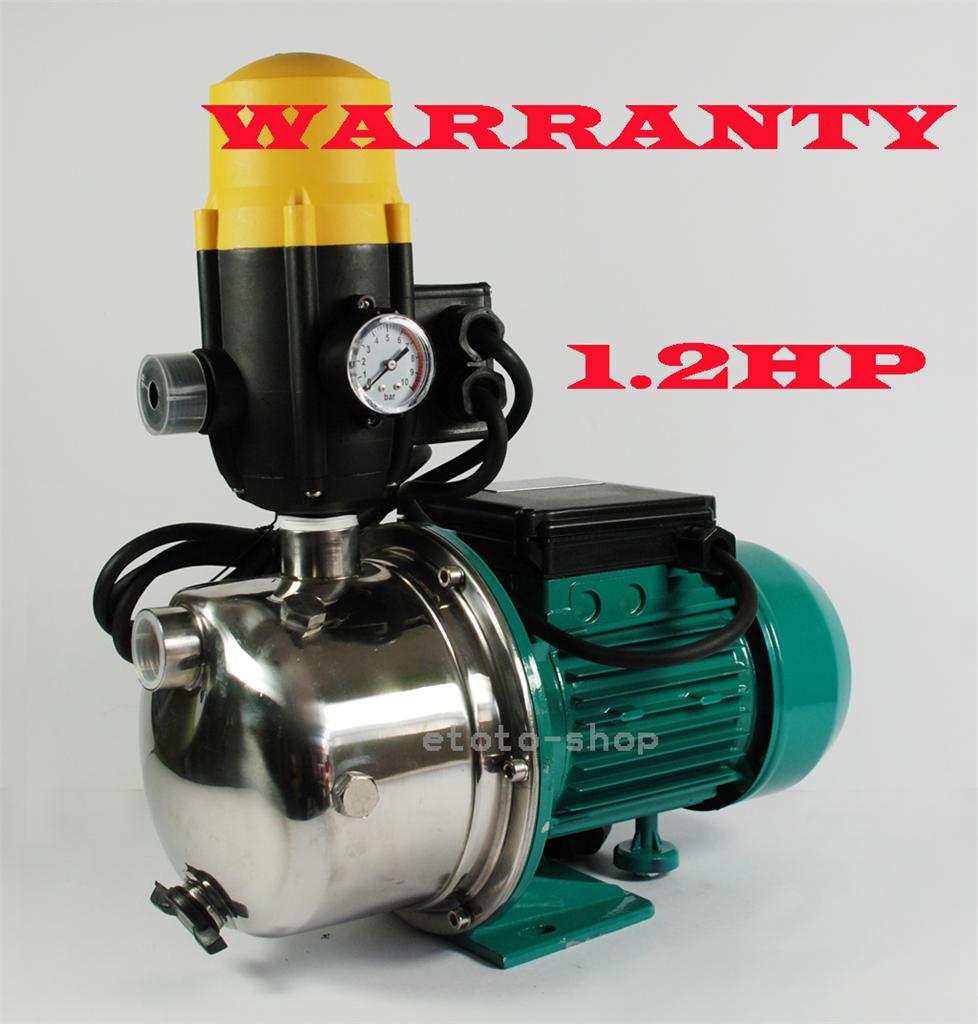 1.2 HP Stainless Steel Automatic Rain Water Constant Pressure Tank Pump