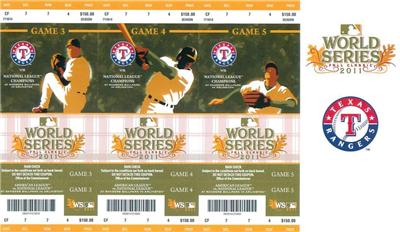 Bridal Storeslouis on Texas Rangers St Louis Cardinals World Series 2011 Ticket Set Mint