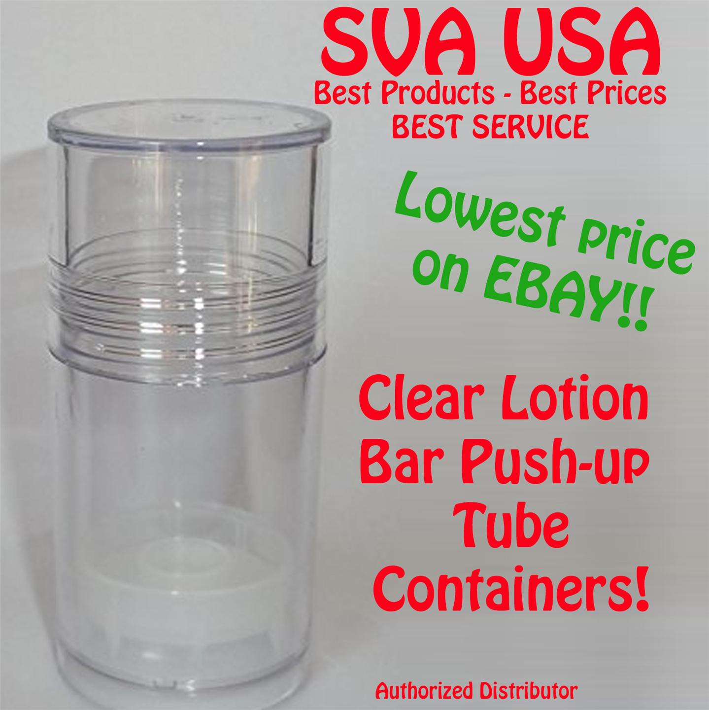 1ounce Clear Push Up Tubes empty lotion bar containers base lid round