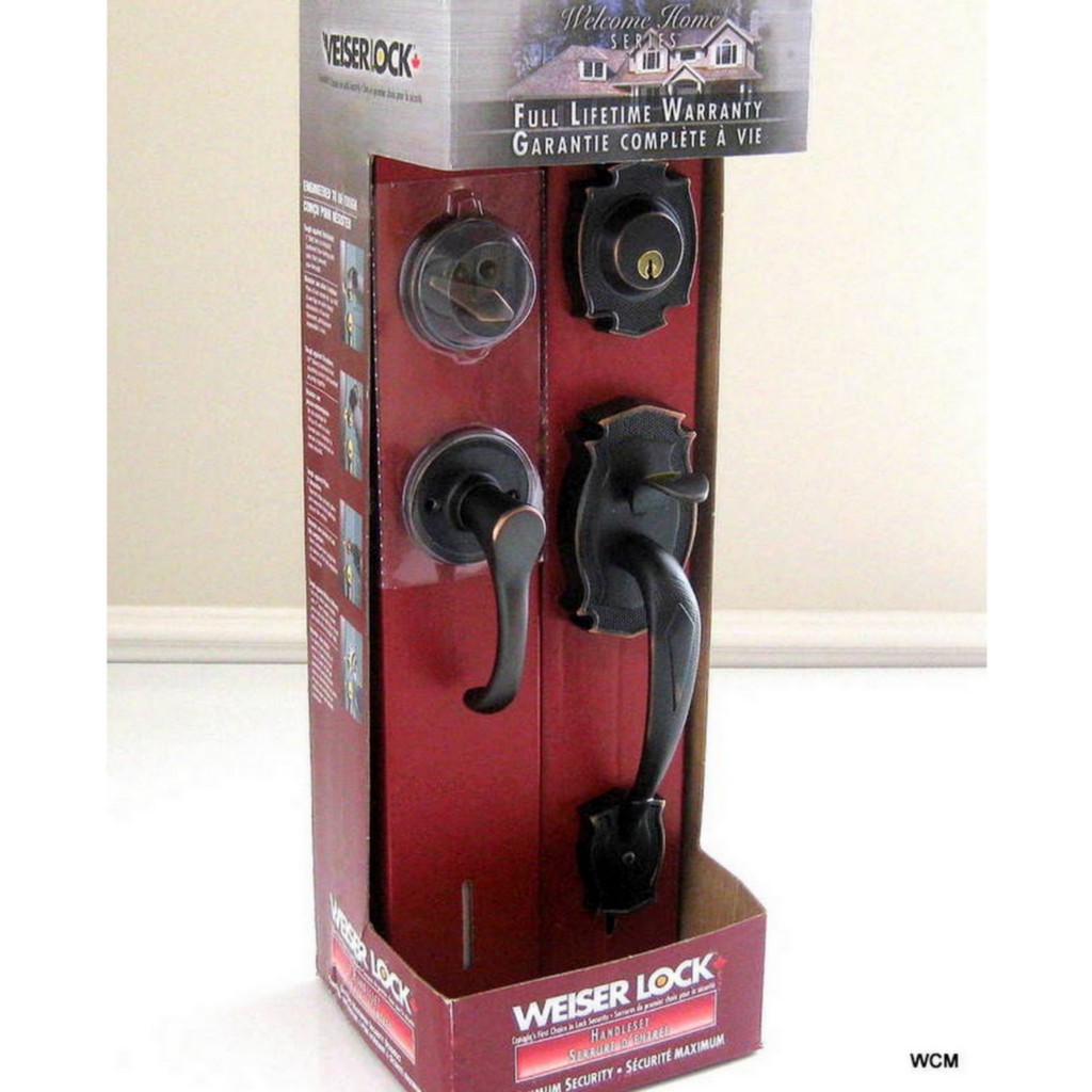 Weiser Heritage OIL RUBBED BRONZE Entry Door Handle Set Deadbolt SOLID