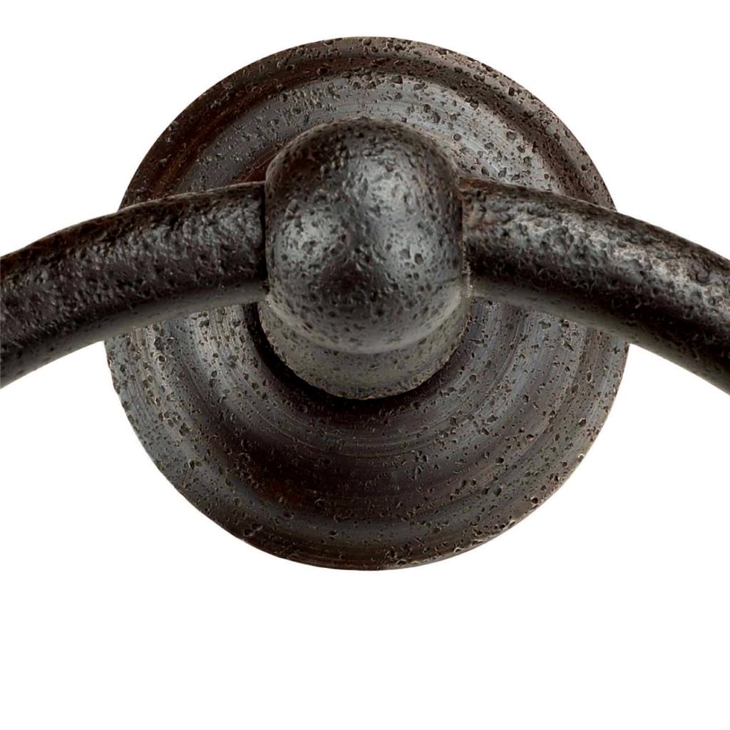 Rustic Bath Towel Ring Antique OilRubbed Bronze Aged Hammered Patina