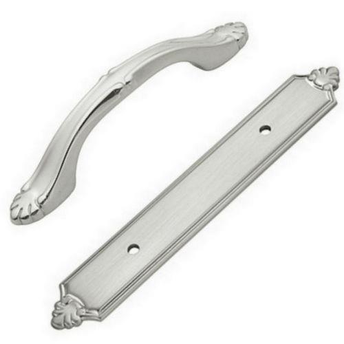 Hickory Sechel A414 Kitchen Pull Handle / A410 Backplate, Satin