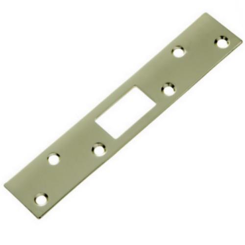 Hickory 1015 Door Deadbolt 6" Security Strike Plate & Screws, Polished