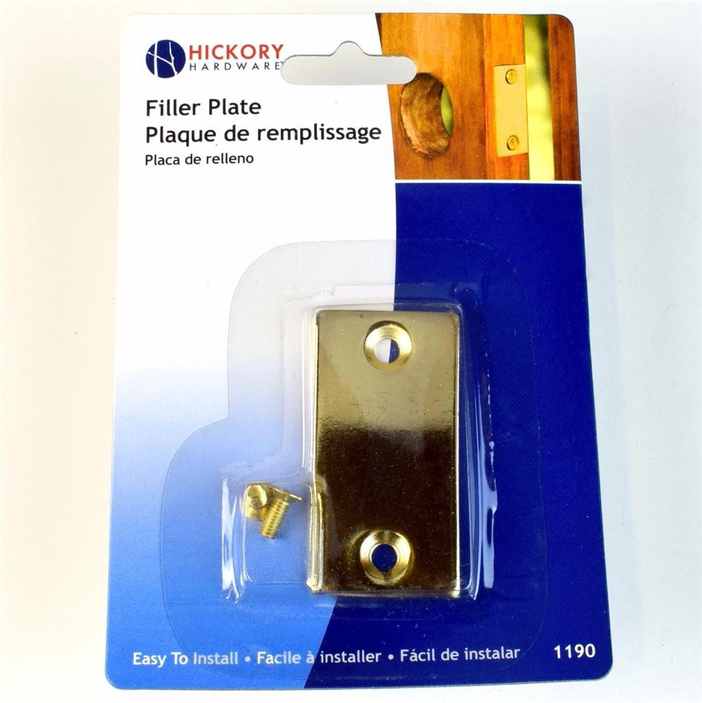 Hickory 1190 Filler Plate for Unused Dummy Door Latch Cutout, Polished
