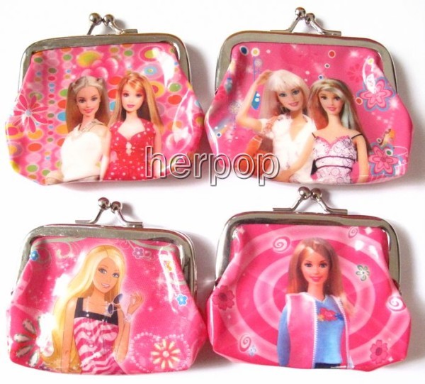 New 12pcs Lovely barbie girl children Coin Purse Wallet Party Favor