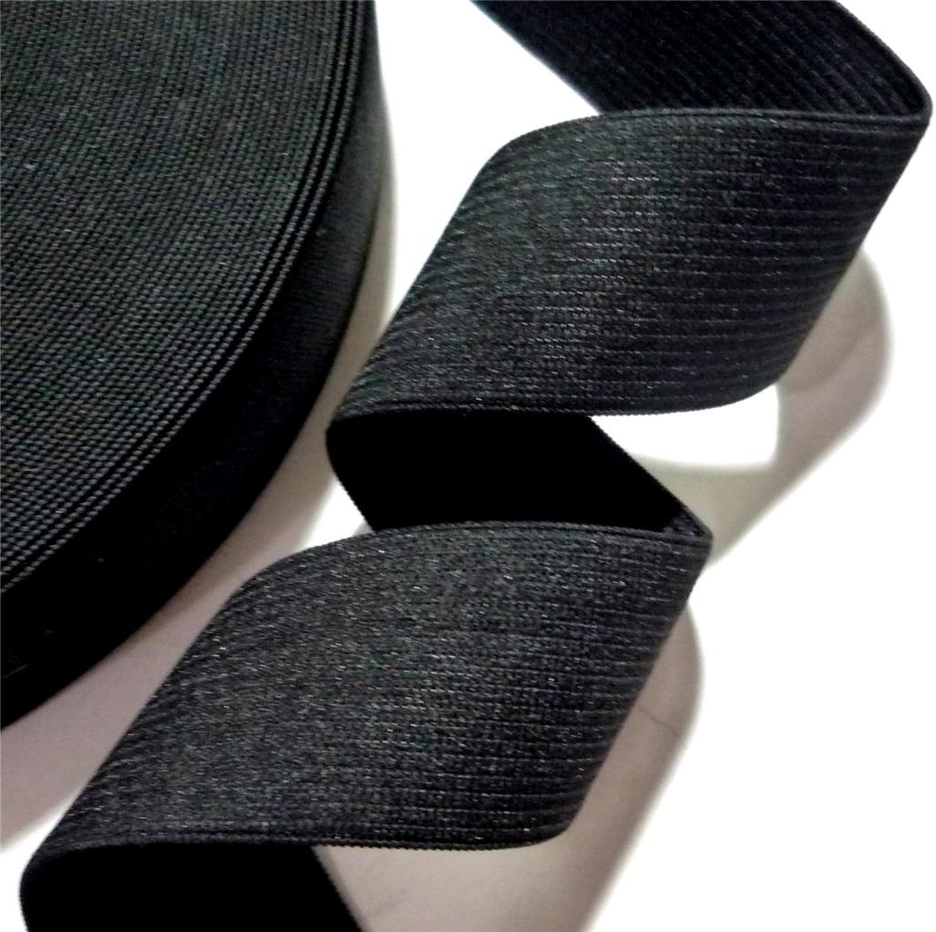 Black Heavy Duty Waistband Elastic Band Trim Upick width Thickness 1mm