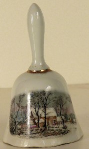 Avon Currier & Ives Porcelain Bell 1977