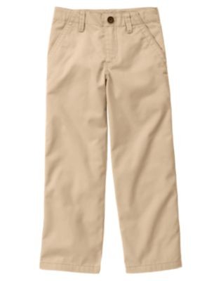 grey jacket khaki pants