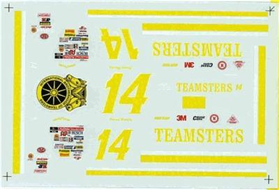 #14 Teamsters 1995-John Andretti Nascar decal