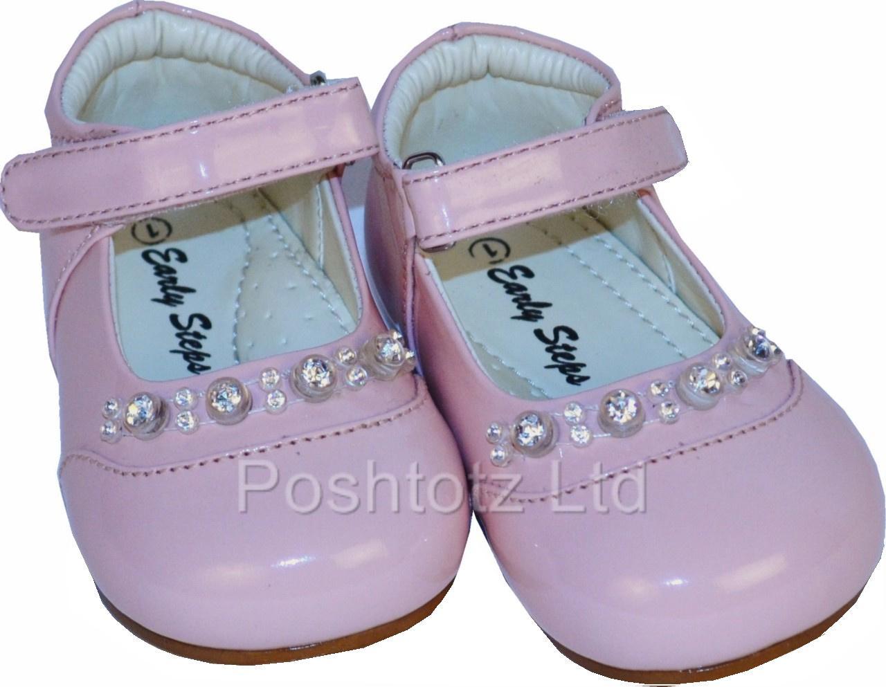 Baby Girls Pretty Patent Diamond Shoe Pink,Black,White ...