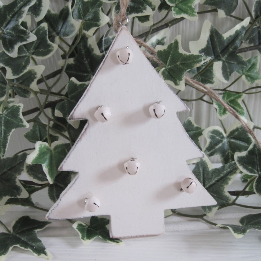 shabby rustic country chic cream wood bells christmas tree shabby rustic country chic cream wood bells christmas tree