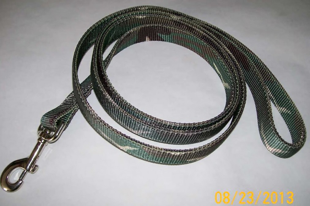 Punk Hollow - Nylon Camouflage Dog Leash Dbl Ply - 6 ft X 1 in
