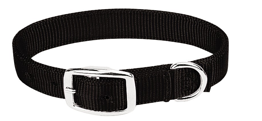 Weaver Dbl Ply Nylon Dog Collar - Black Weaver Dbl Ply Nylon Dog Collar - Black