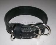 Professional Leather Dog Collar, 1 3/4" wide - black