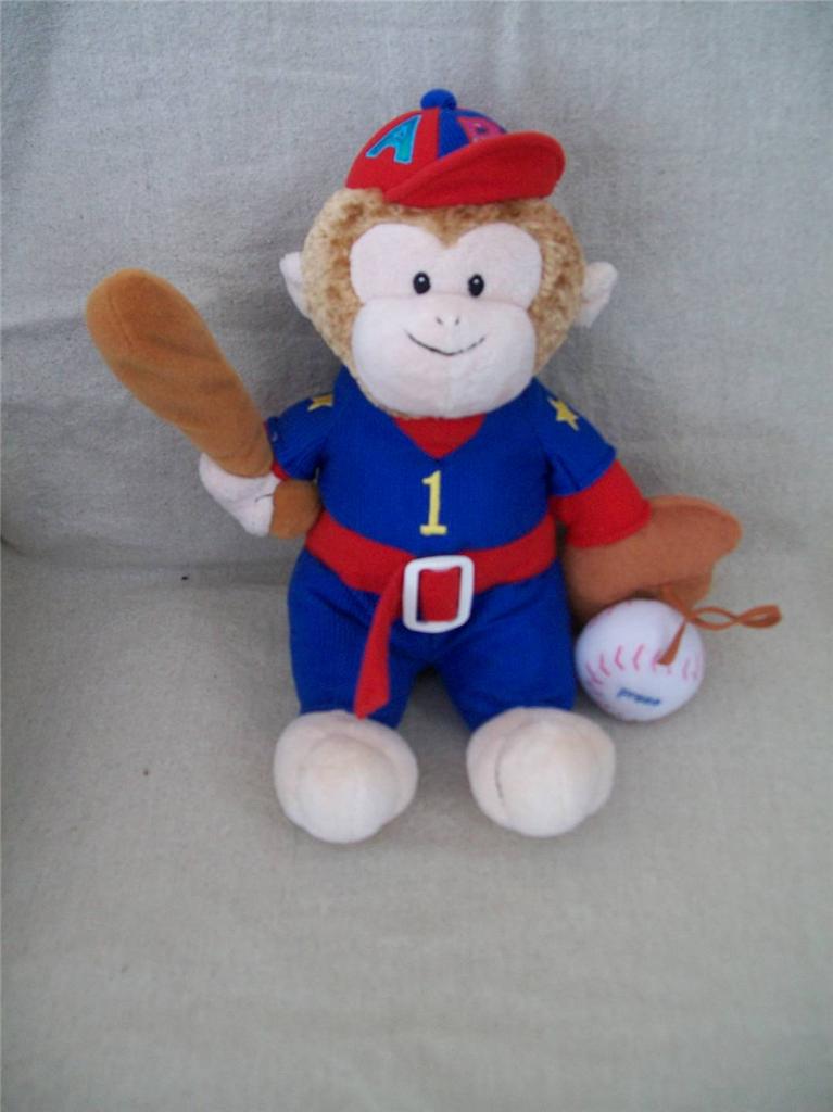 GUND MVB MOST VALUABLE BABY PLUSH MONKEY WITH GLOVE BAT AND BALL PLUSH