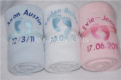 Unisex Baby Gifts on Personalised Baby Blanket  Birth Gift  Boy Girl Unisex   Ebay