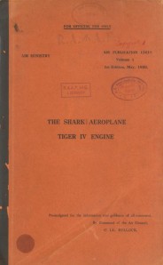 RAF Blackburn Shark Aircraft Flight Manual RARE!!!