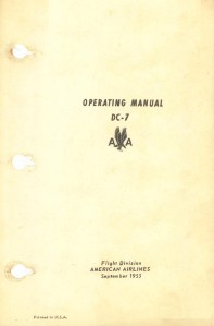 Douglas DC-7 Flight Manual American Airlines