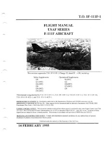 USAF General Dynamics F-111F Aircraft Flight Manual