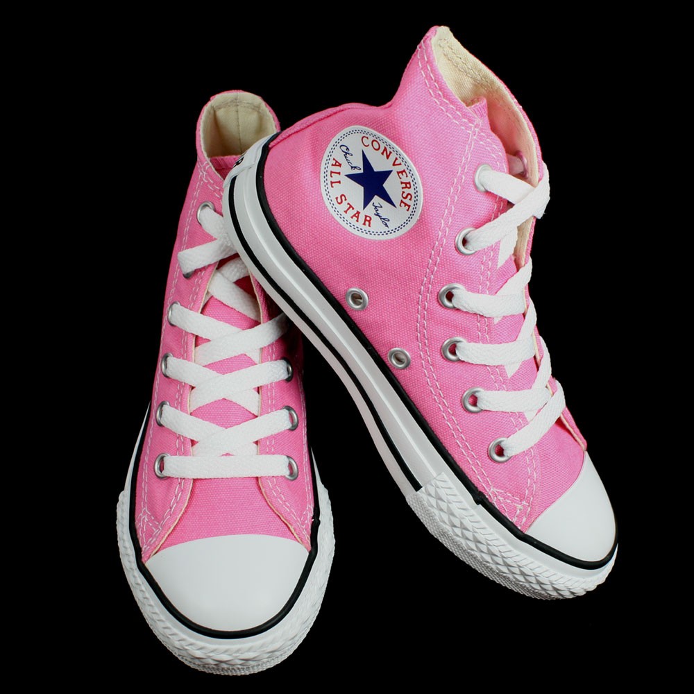 pink high tops converse