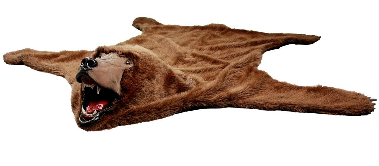 Realistic Faux Bear Skin Rug Black Brown White Polar eBay