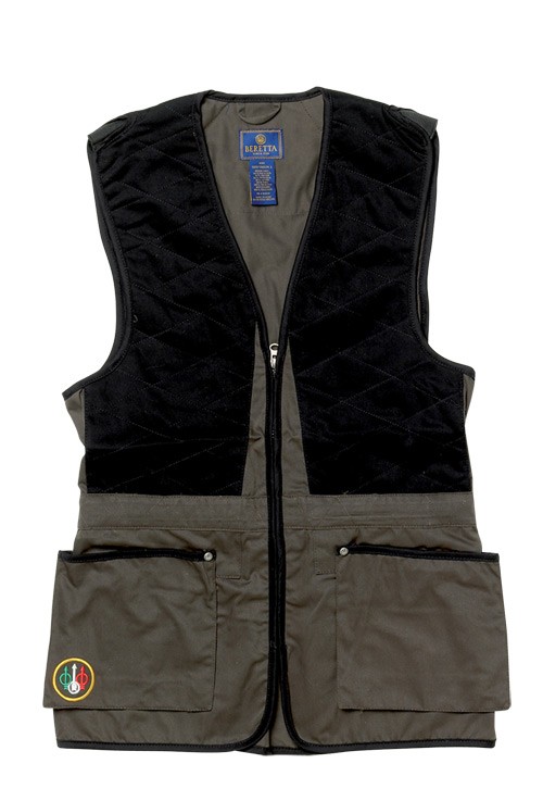 BERETTA OLIVE GREEN COTTON TRAP VEST SHOOTING SKEET GT40