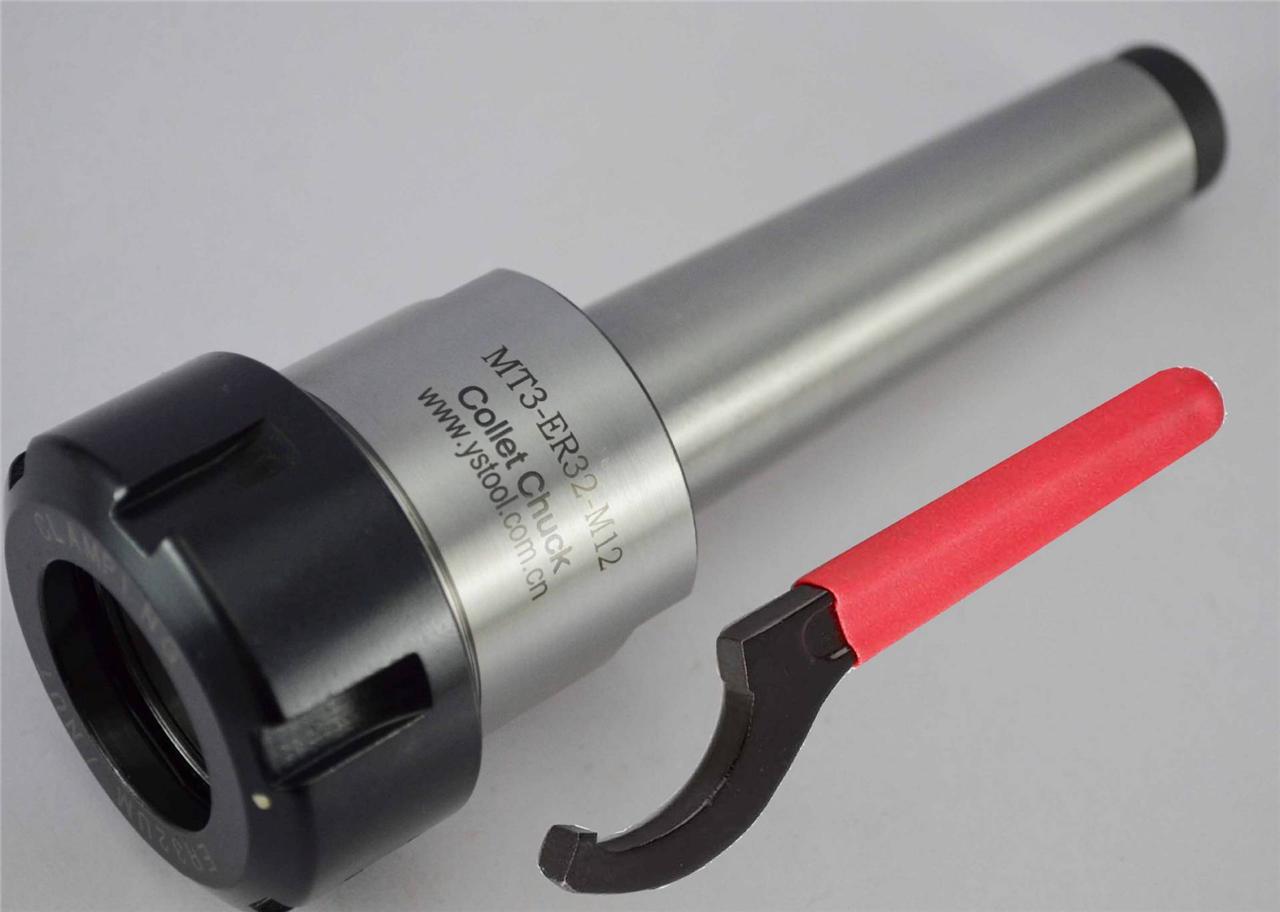 Precision MT3 ER32 M12 Collet Chuck holder CNC Milling Morse taper 3