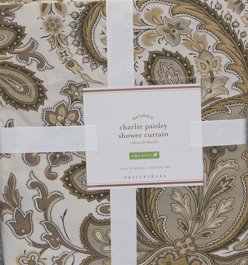 New Pottery Barn Charlie Paisley Shower Curtain! eBay
