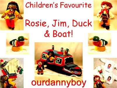 TOY Doll Knitting Pattern~ROSIE &amp; JIM~DUCK &amp; BOAT~ORIG!