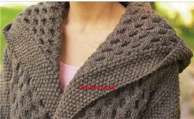 ROWAN Ladies Chunky Knitting Pattern~Cable & Moss Stitch TEXTURED HOODED ...