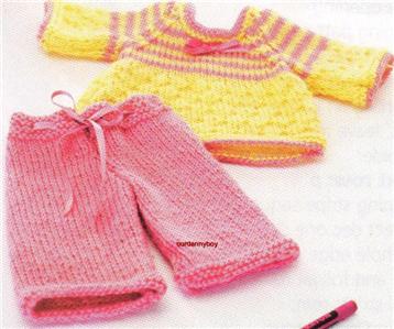 GIRLS Toy Knitting Pattern~JEMIMA DOLL & 2 OUTFITS~Clothes~Teddy Bear~Bag...