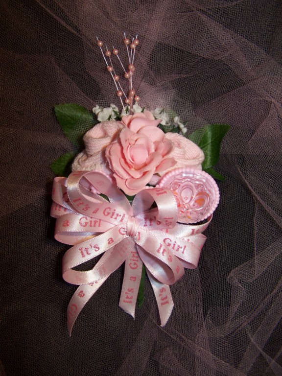 Baby Sock Rose CorsageIt's A Boy/Girl RattleBaby Gift eBay