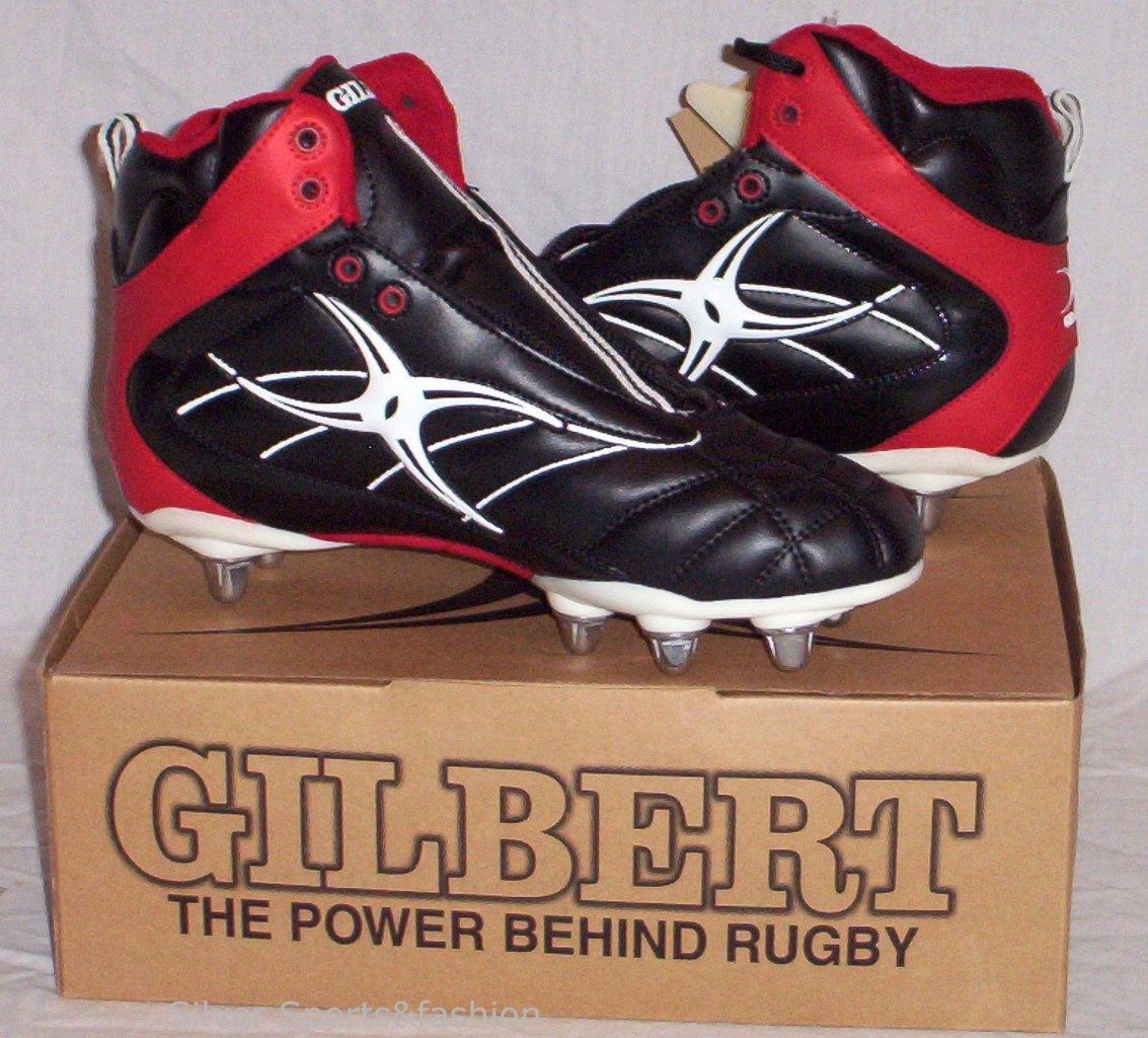 GILBERT SIDESTEP ST8 BOYS HICUT RUGBY BOOTS Sz 3/4/5/6 eBay