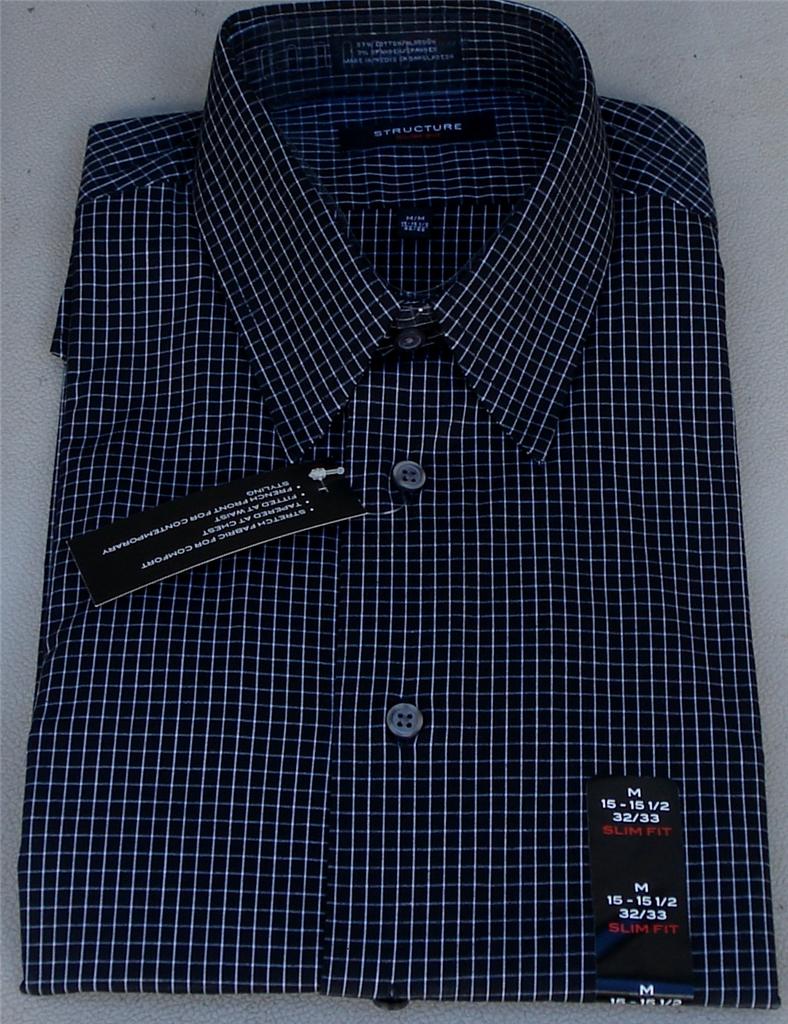 BRAND NWT Structure Slim Fit Long Sleeve Men s Dress Shirt VARIOUS SIZES COLORS