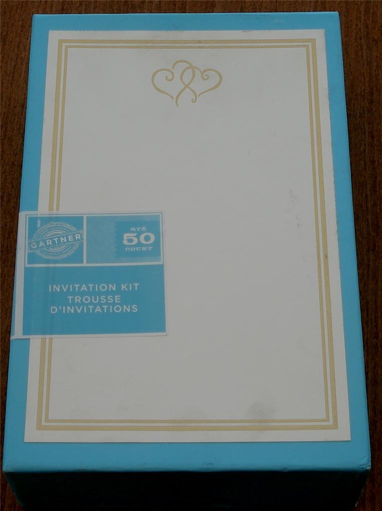 BRAND NEW IN BOX Gartner Invitation Kit 50 Count CHOOSE COLOR/PATTERN