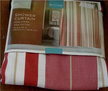 Target Home 100 Cotton Shower Curtain Rose Stripe