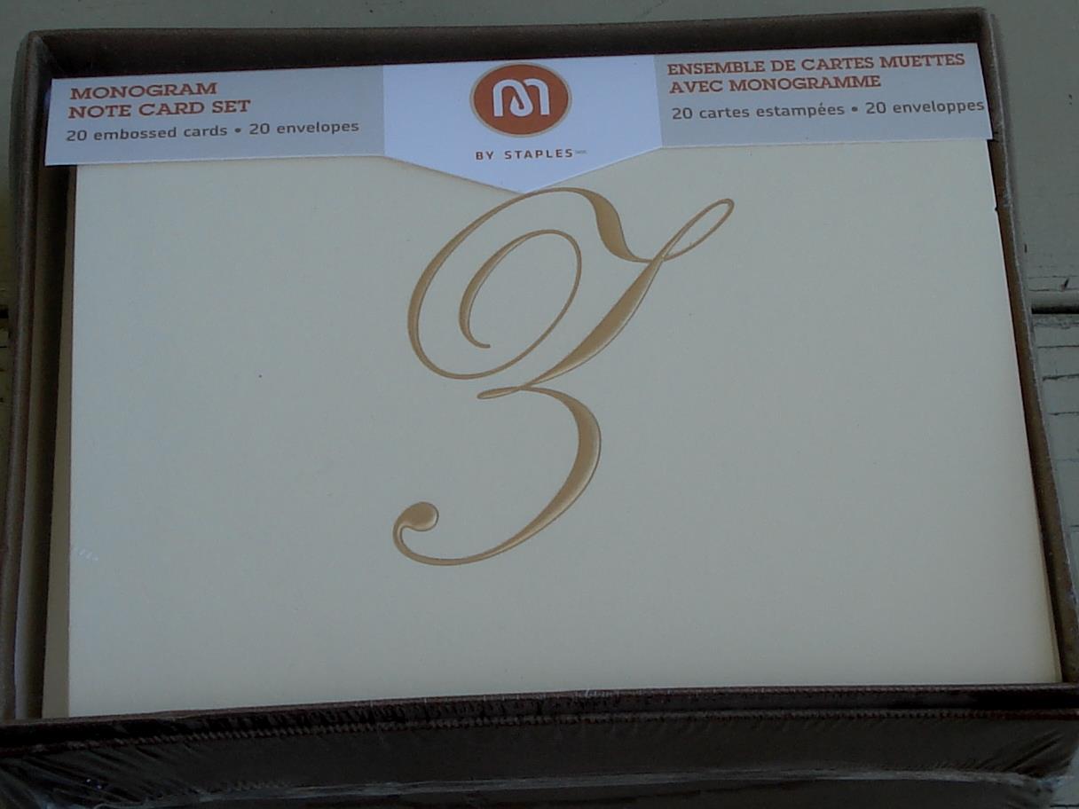 Staples Printable Note Cards | staples monogram note card set 20 embossed cards Staples Printable Note Cards | staples monogram note card set 20 embossed cards