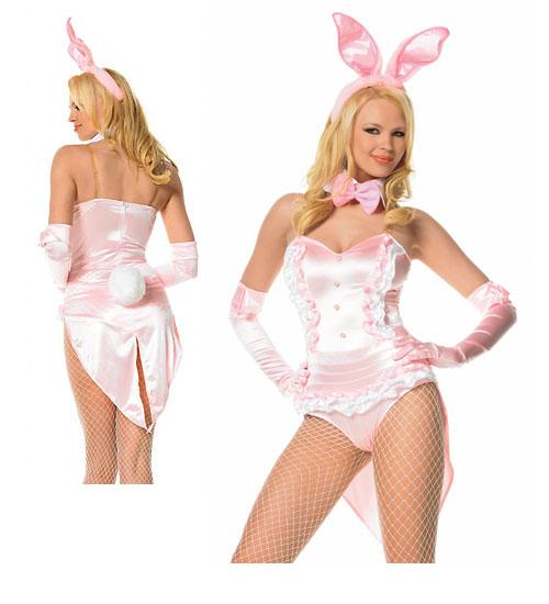 Sexy Pink Playboy Bunny Fancy Dress Costume Ebay
