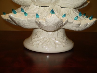 WHITE BLUE CHRISTMAS LIGHTS Santa Claus and Christmas