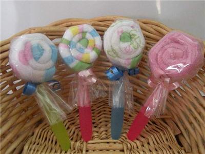 Washcloth Lollipop Candy Baby Shower Favor Boy Girl On Popscreen