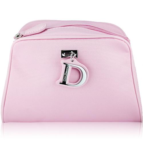 CHRISTIAN DIOR Pink LOGO ZIP MAKEUP COSMETIC BAG. Please wait
