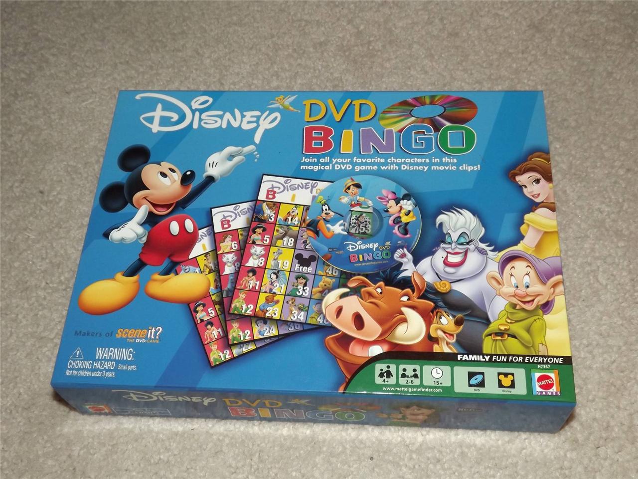 Disney Character DVD BINGO Game Movie Clips Complete | eBay