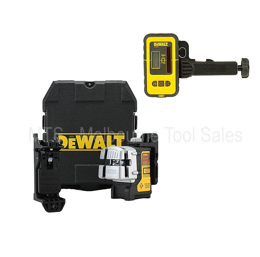 DEWALT DW089K SELF LEVELING 3 BEAM LINE LASER DW089 WITH DE0892 LASER