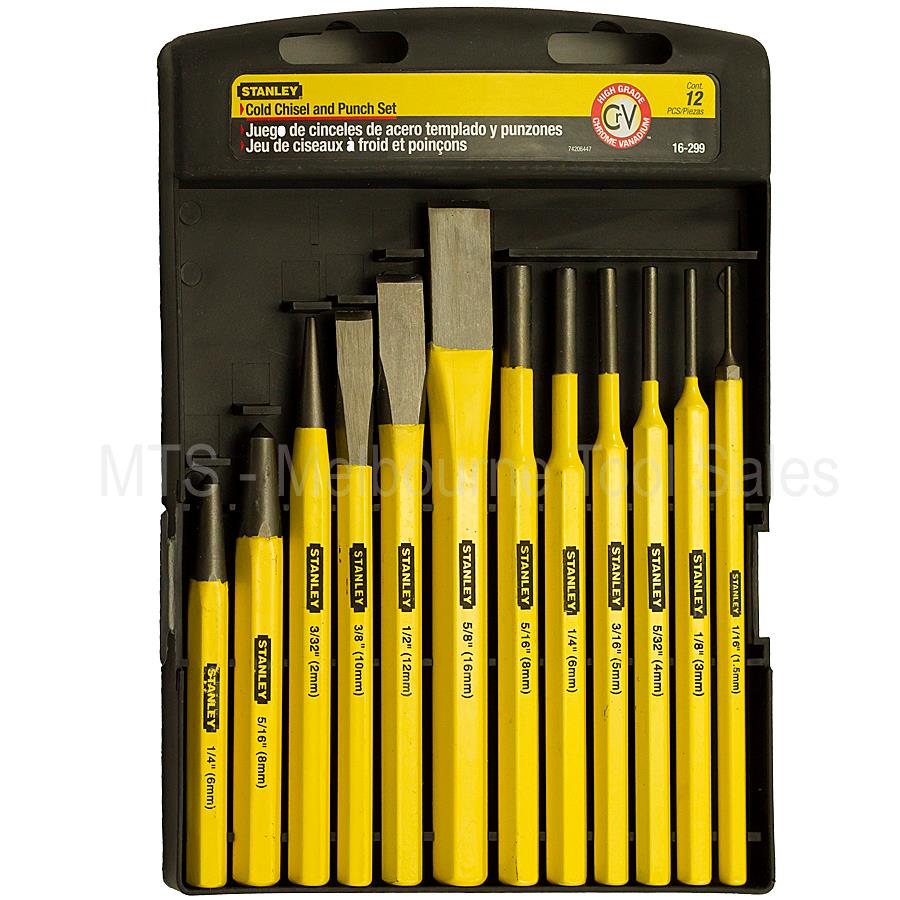 STANLEY 16299 12 PIECE CHISEL AND PUNCH SET eBay