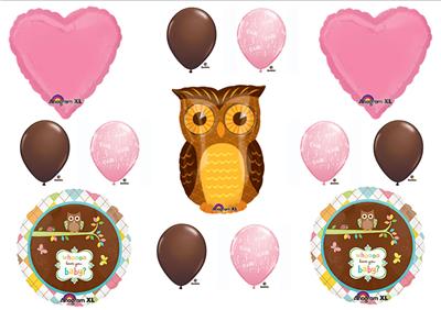 Fall Baby Shower Decorations on Owl Baby Girl Shower Balloons Decorations Newborn Fall Look Whoo